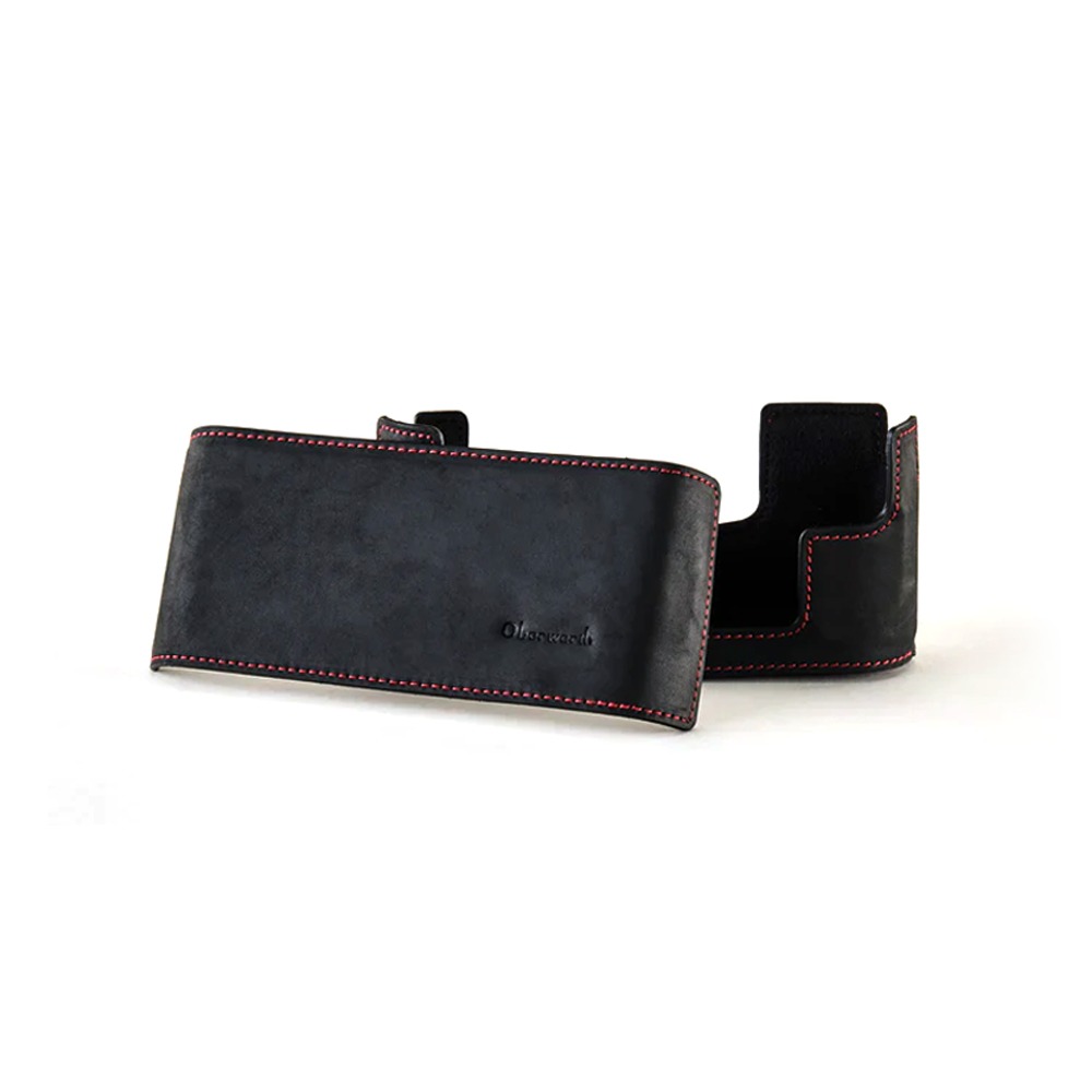 [Oberwerth] Leica M11 Half Case - Hydrophobic/Open Type Black - Red                  
